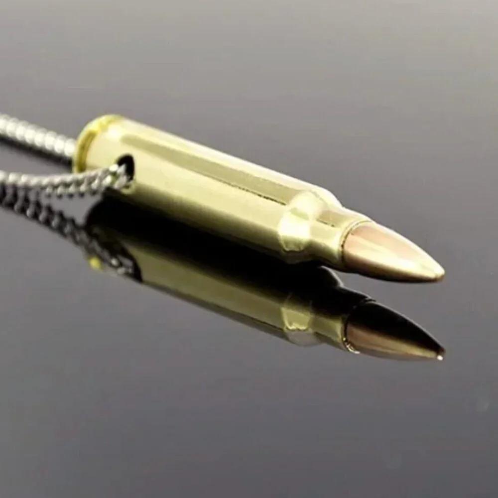REMINGTON 223 bullet necklace hand polished brass & copper finish 20